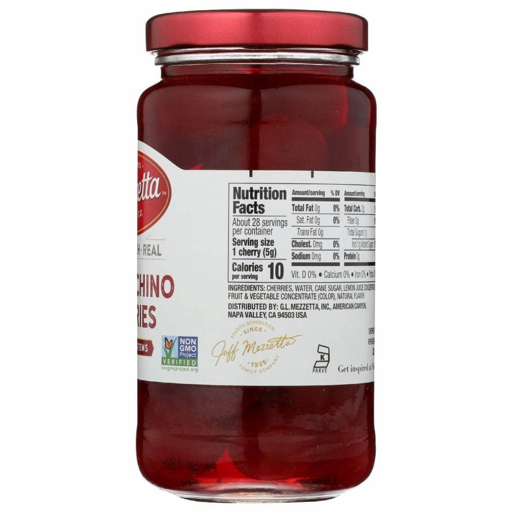 MEZZETTA Grocery > Chocolate, Desserts and Sweets > Dessert Toppings MEZZETTA Maraschino Cherries Without Stems, 11 oz