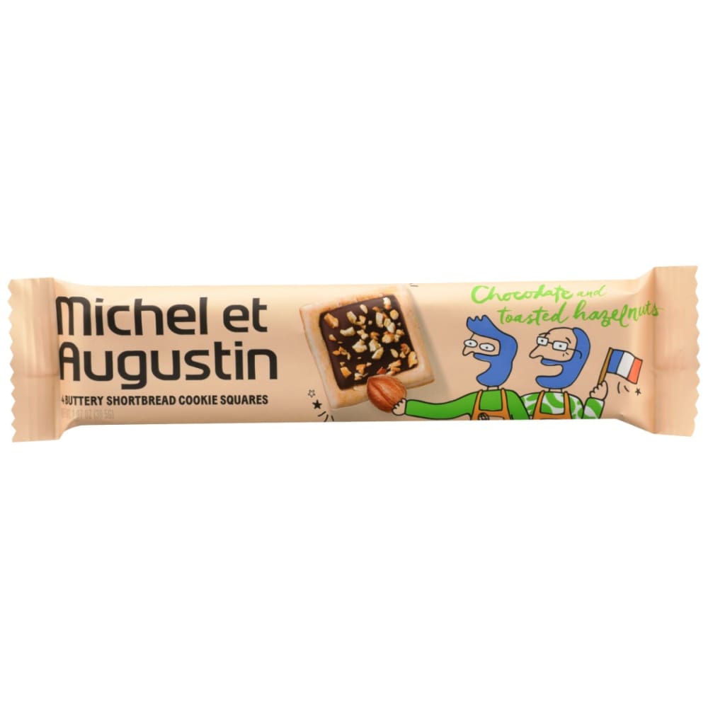 MICHEL ET AUGUSTIN: Cookie Squares Chocolate Hazelnut 1.07 oz (Pack of 6) - MICHEL ET AUGUSTIN