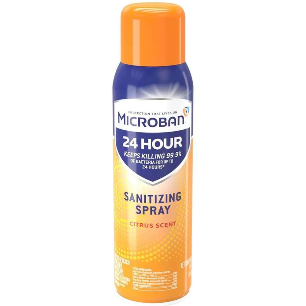 Microban 24-Hours Sanitizing Spray Fresh Scent - 15 Oz - Disinfecting Spray - Microban