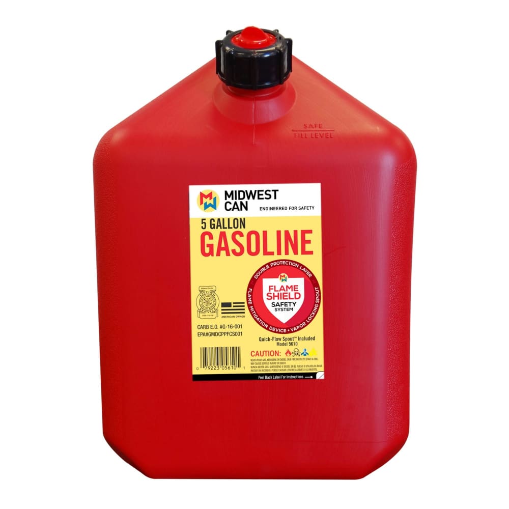 Midwest Can 5-Gal. Gas Can - Home/Home/Home Improvement/Garage & Automotive/Detailing & Car Care/ - Unbranded