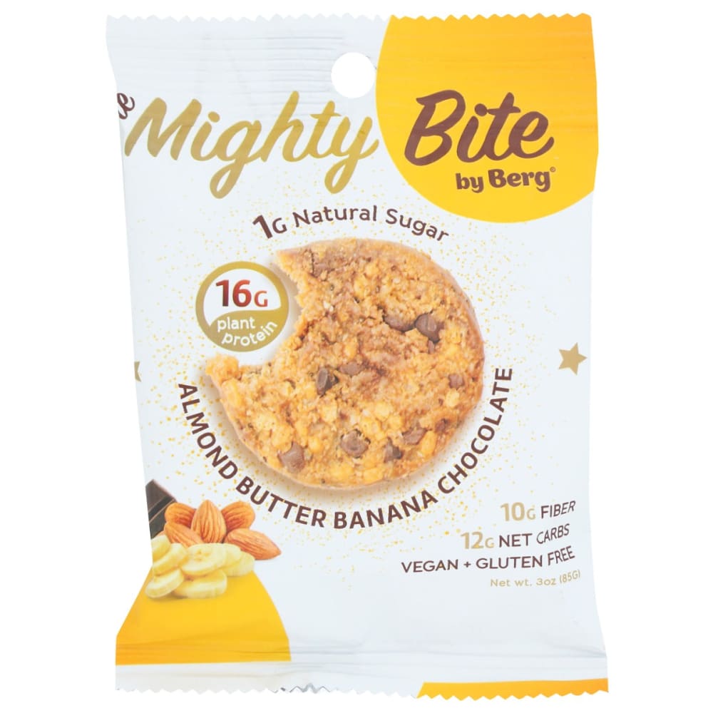 MIGHTY BITES: Almond Butter Banana Chocolate 3 oz (Pack of 5) - MIGHTY BITES