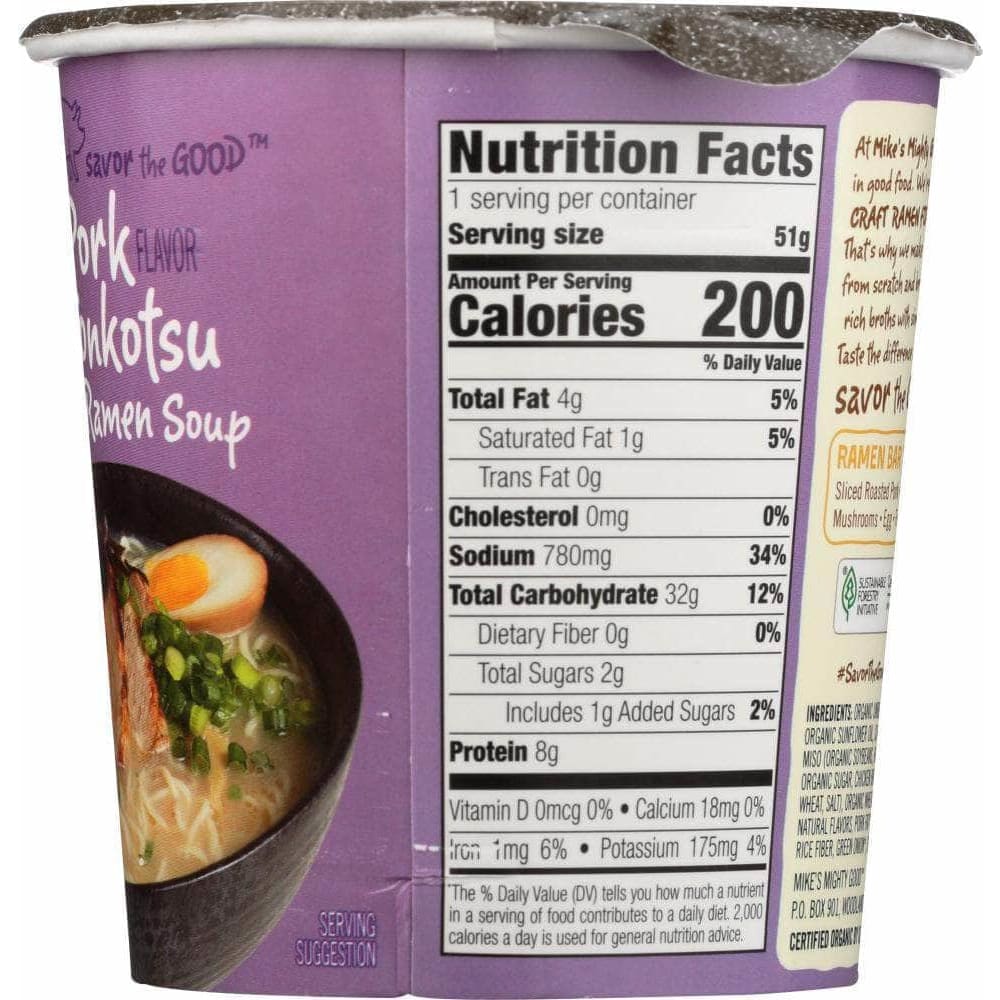 Mikes Mighty Good Mikes Mighty Good Pork Tonkotsu Soup in Cup, 1.7 oz