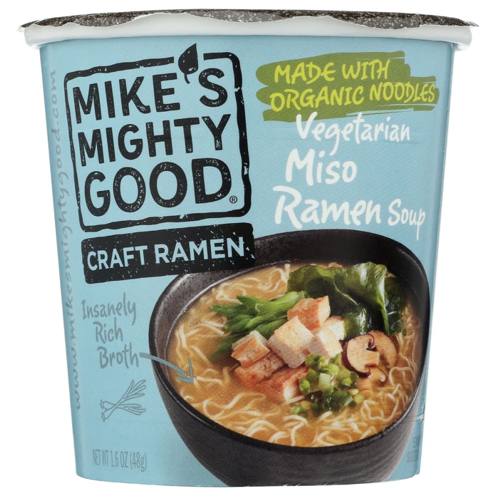 MIKES MIGHTY GOOD: Ramen Vegetarian Miso 1.6 oz (Pack of 6) - MIKES MIGHTY GOOD