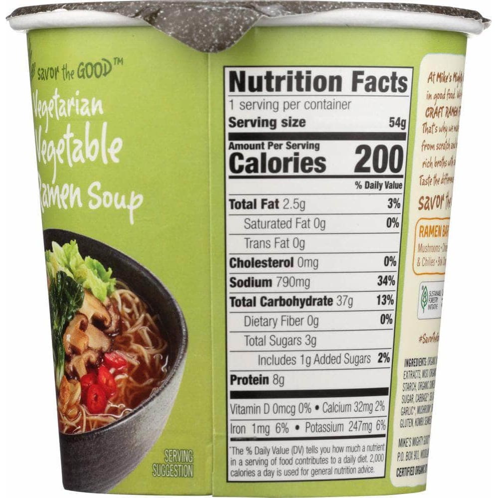 Mikes Mighty Good Mikes Mighty Good Vegetarian Vegetable Ramen Noodle Soup, 1.9 oz