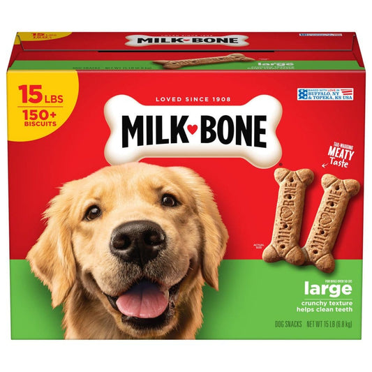Milk-Bone Original Dog Biscuits Large Crunchy Dog Treats 15 lbs. - Dog Food & Treats - Milk-Bone