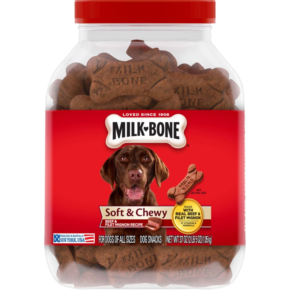 Milk-Bone Soft & Chewy Beef Recipe Dog Snacks 37 oz. - Milk-Bone