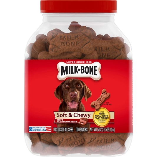 Milk-Bone Soft & Chewy Beef Recipe Dog Snacks 37 oz. - Milk-Bone