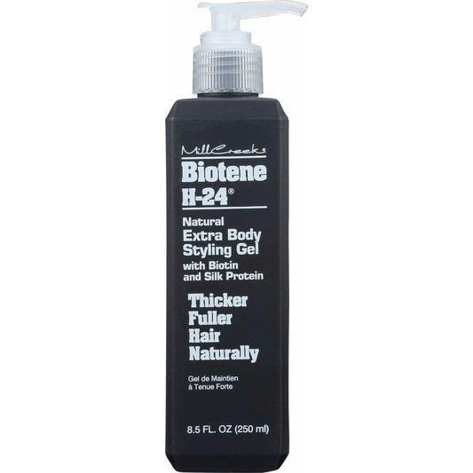 MILLCREEK BOTANICALS Mill Creek Biotene H-24 Natural Extra Body Styling Gel With Biotin & Silk Protein, 8.5 Oz