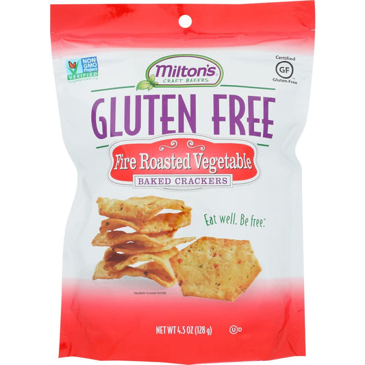 MILTONS: CRACKER GF FIRE RSTD VEG (4.500 OZ) (Pack of 5) - Vegetable & Fruit Chips - MILTONS CRAFT BAKERS