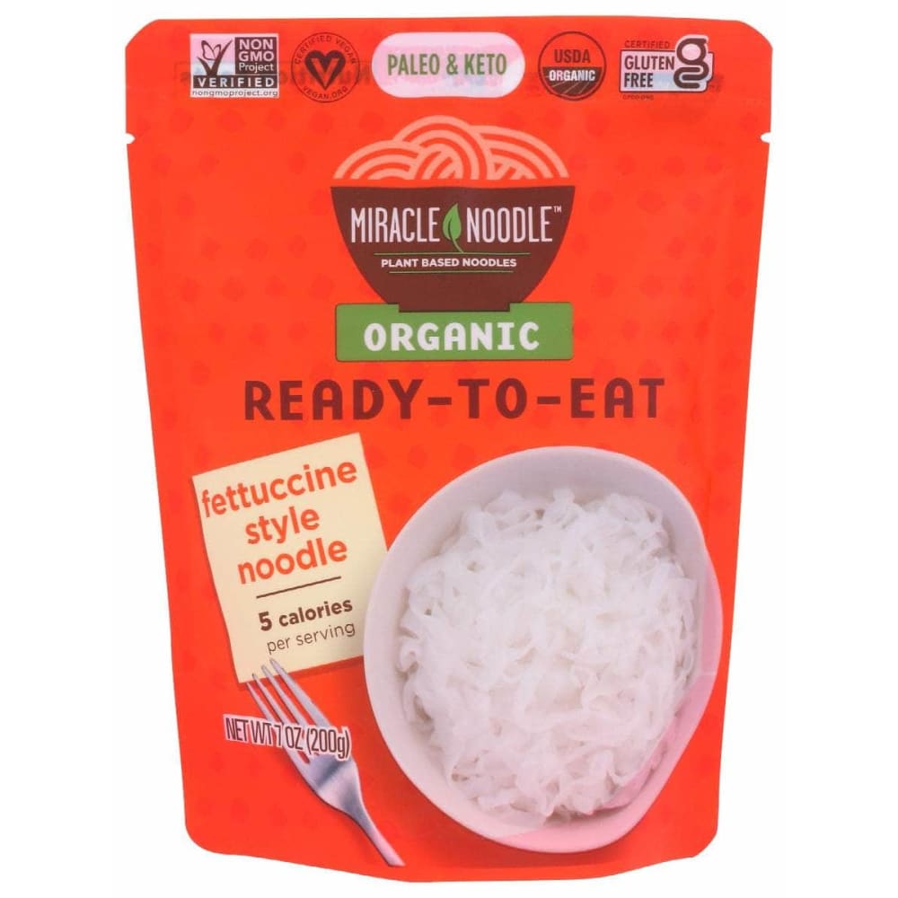 MIRACLE NOODLE MIRACLE NOODLE Ready To Eat Organic Fettuccine, 7 oz