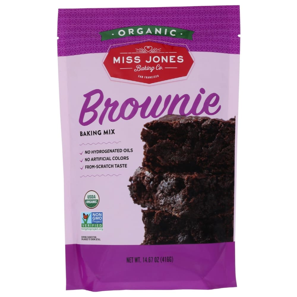 MISS JONES BAKING CO: Organic Brownie Baking Mix 14.67 oz (Pack of 4) - MISS JONES BAKING