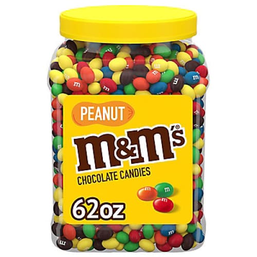 M&M’S Chocolate Candy Bulk Jar Peanut Milk Chocolate Candy 62 oz. - Home/Grocery/Specialty Shops/Gaming Snacks/ - M&M’s