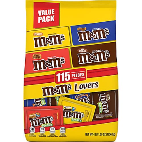 M&M’s Chocolate Candy Fun Size Bulk Variety Pack With Milk Chocolate & Peanut 115 ct. - Home/Seasonal/Halloween/Halloween Candy & Snacks/ -