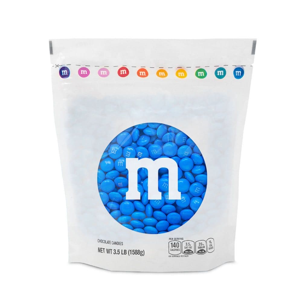 M&M’S Milk Chocolate Blue Bulk Candy in Resealable Pack (3.5 lbs.) - Candy - M&M’S