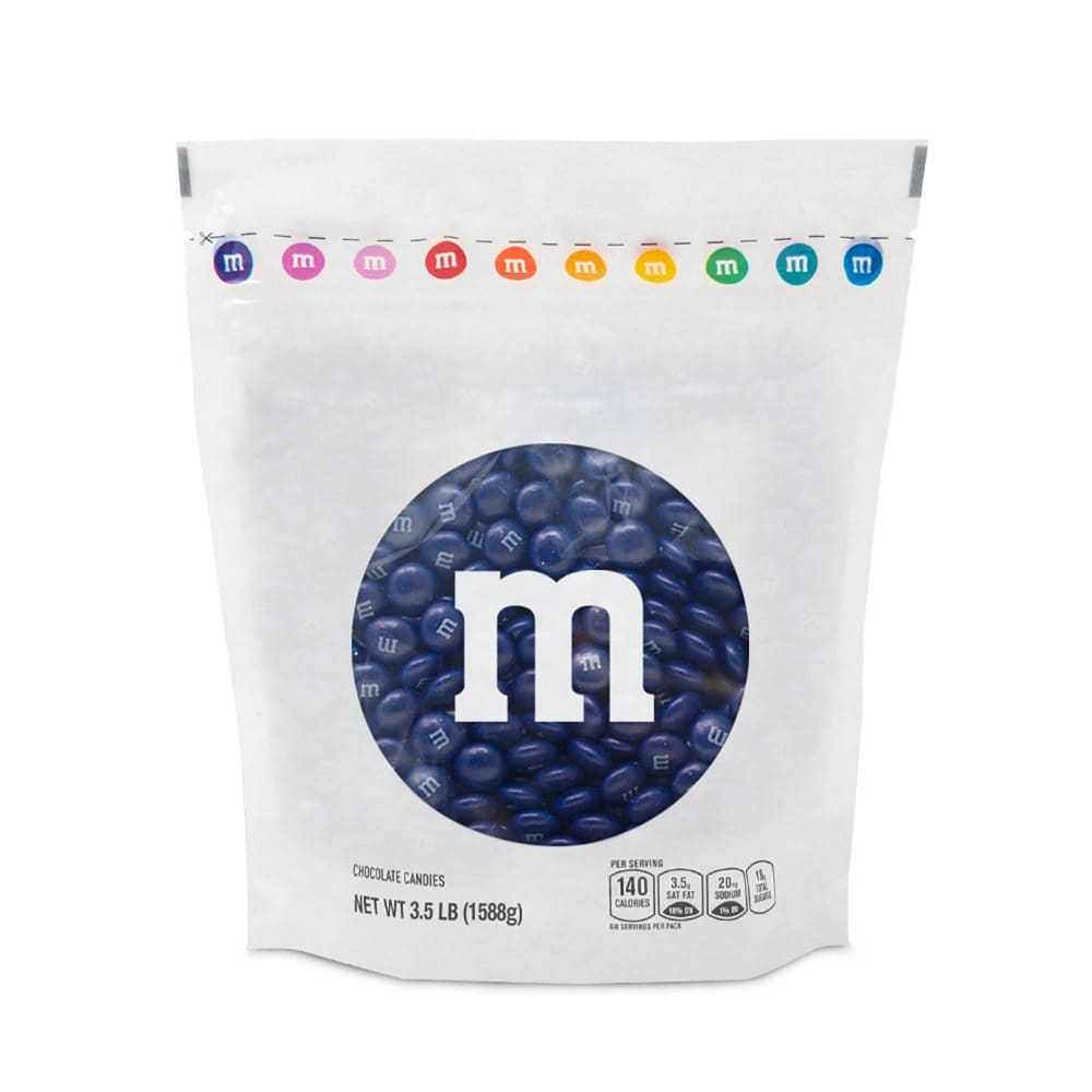 M&M’S Milk Chocolate Dark Blue Bulk Candy in Resealable Pack (3.5 lbs.) - Candy - M&M’S