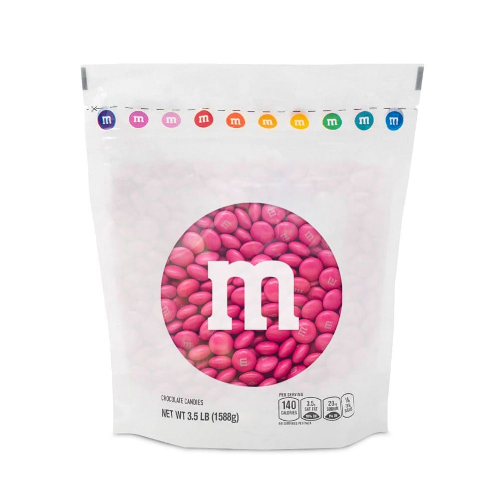 M&M’S Milk Chocolate Dark Pink Bulk Candy in Resealable Pack (3.5 lbs.) - Candy - M&M’S