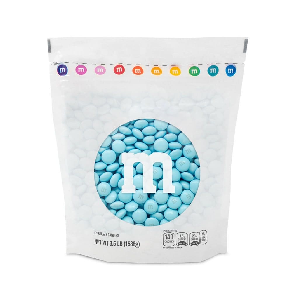 M&M’S Milk Chocolate Light Blue Bulk Candy in Resealable Pack (3.5 lbs.) - Candy - M&M’S