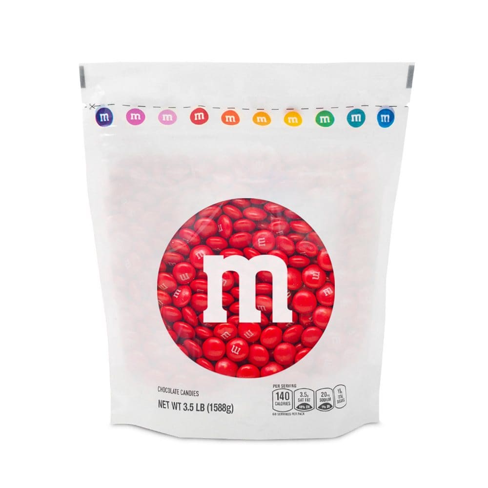 M&M’S Milk Chocolate Red Candy Bulk Candy in Resealable Pack (3.5 lbs.) - Candy - M&M’S