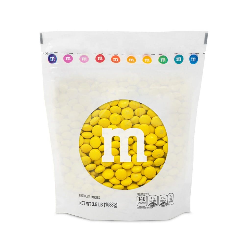 M&M’S Milk Chocolate Yellow Bulk Candy in Resealable Pack (3.5 lbs.) - Candy - M&Mâ€™S