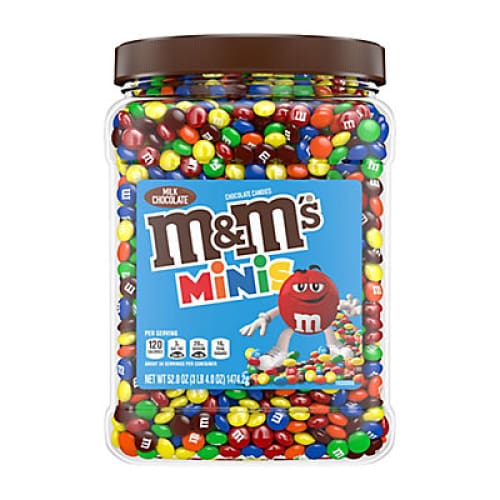 M&M’s Minis Milk Chocolate Candy Bulk Jar 52 oz. - Home/Grocery/Specialty Shops/Gaming Snacks/ - M&M’s