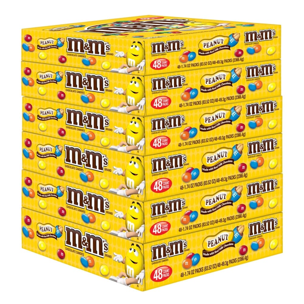 M&M’s Peanut Chocolate Candy Box - 1.74 Oz - 384 ct - 8 pack - Wholesale - Chocolate - m&m