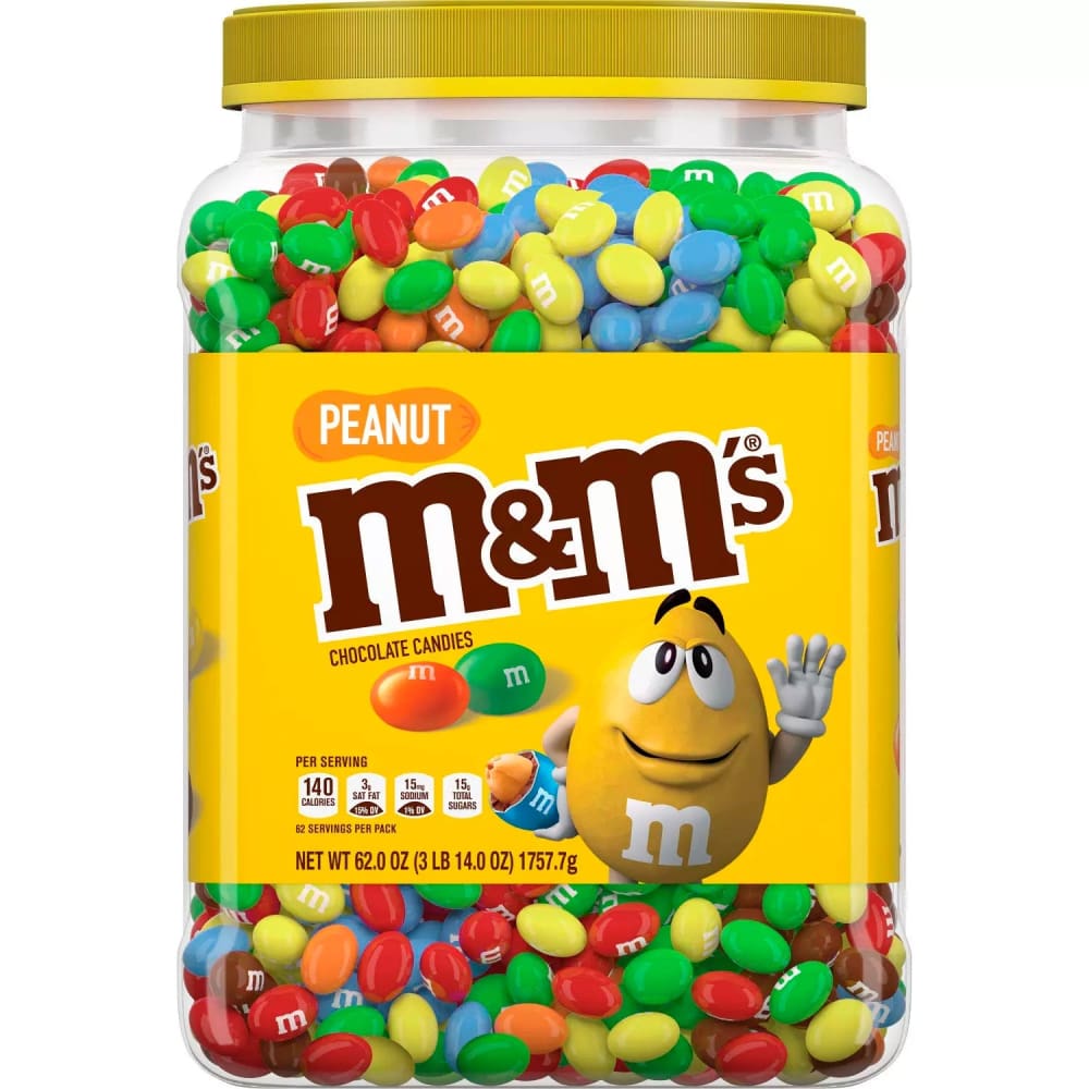 M&M’s Peanut Chocolate Candy Jar - 62 Oz - Chocolate - m&m