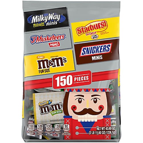 M&M’S Snickers Starburst Milky Way & More Holiday Variety Pack Christmas Candy 43.6 oz 150 ct - Home/Grocery/Candy/Chocolate/ - Mars