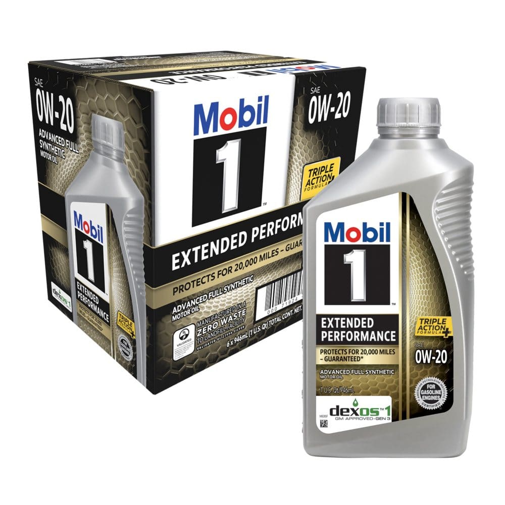 Mobil 1 Extended Performance Full Synthetic Motor Oil 0W-20 (6 pack 1-quart bottles) - Mobil 1 - ShelHealth
