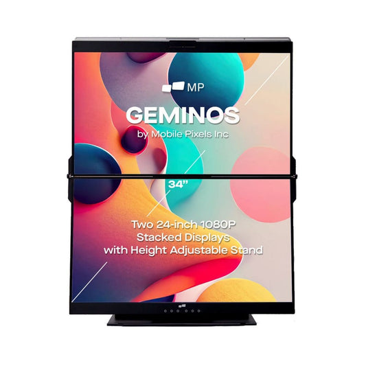 Mobile Pixels Inc. Geminos Dual 24 Vertical Stacked Monitor - Tech We Love - Mobile