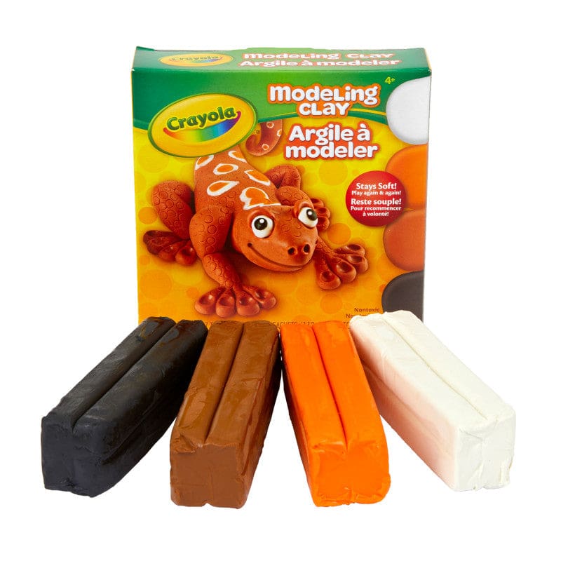 Modeling Clay 1 Lb Assortment Blk Wht Org Brn (Pack of 12) - Clay & Clay Tools - Crayola LLC