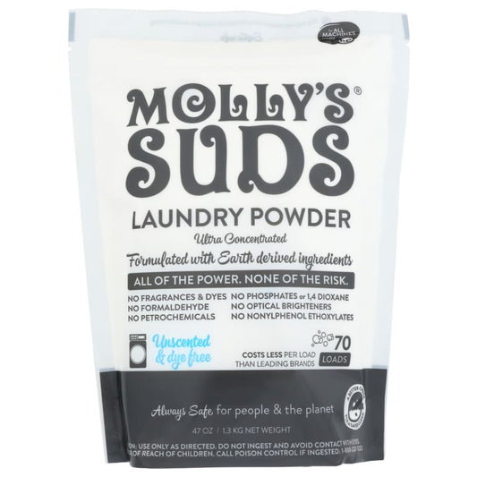 MOLLYS SUDS: Powder Laundry Unscented 70Lds 47 OZ (Pack of 2) - Home Products > Laundry Detergent - MOLLYS SUDS