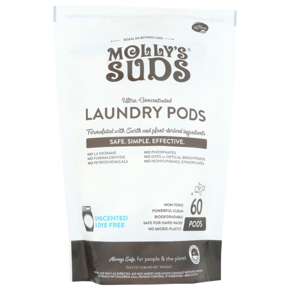 MOLLYS SUDS Ultra Concentrated Laundry Detergent Pods 60 Count