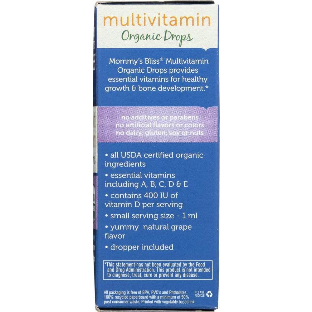 MOMMYS BLISS Mommys Bliss Multivitamin Drops Organic, 1 Fo
