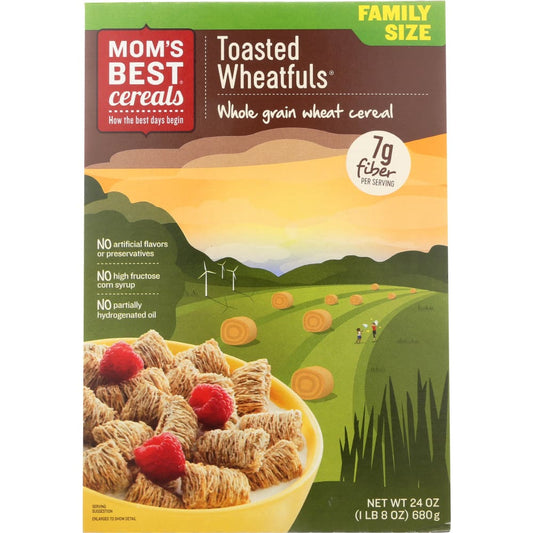 MOM’S BEST: Cereals Toasted Wheat-Fuls 24 oz (Pack of 4) - Grocery > Breakfast > Breakfast Foods - MOMS BEST CEREALS
