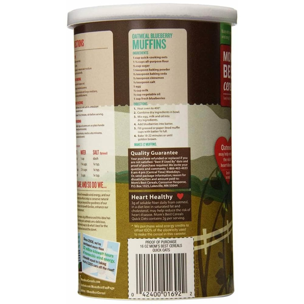 MOMS BEST Moms Best Whole Grain Quick Oats, 16 Oz