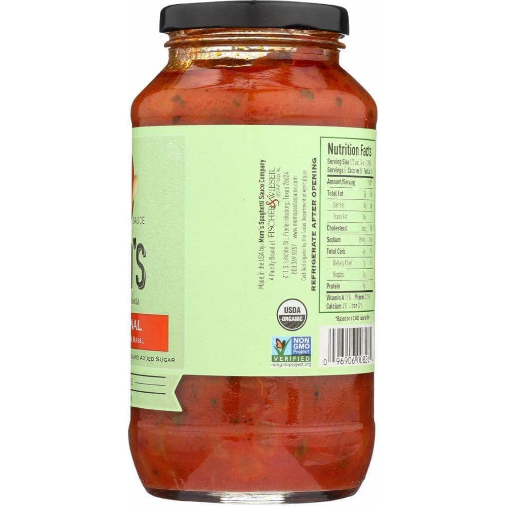 Moms Moms Spaghetti Sauce Traditional Tomato & Basil, 24 oz
