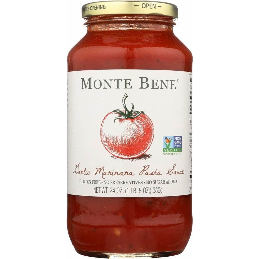 Monte Bene Monte Bene Sauce Pasta Garlic Marinara, 24 oz