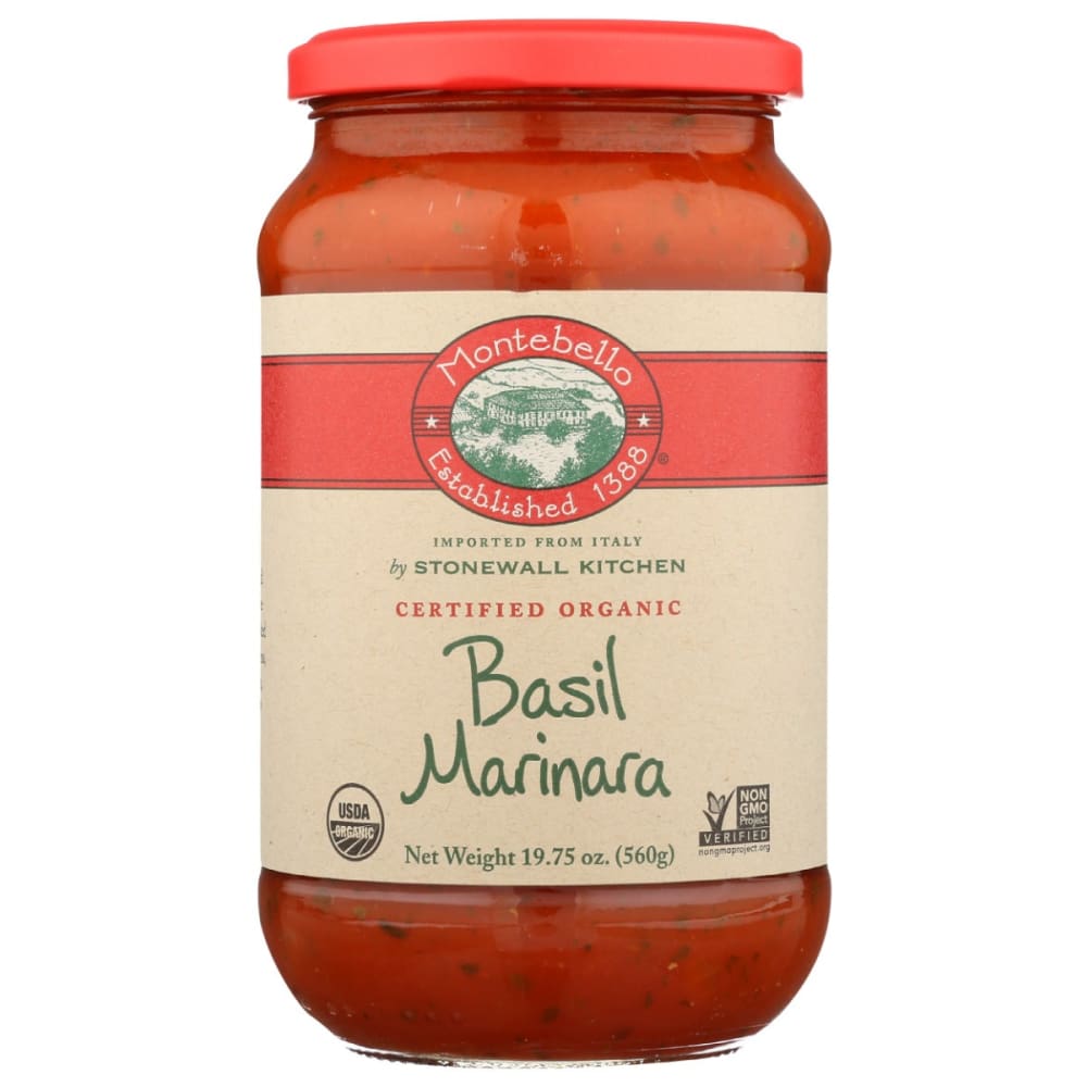 MONTEBELLO: Basil Marinara Sauce 19.75 oz (Pack of 4) - MONTEBELLO