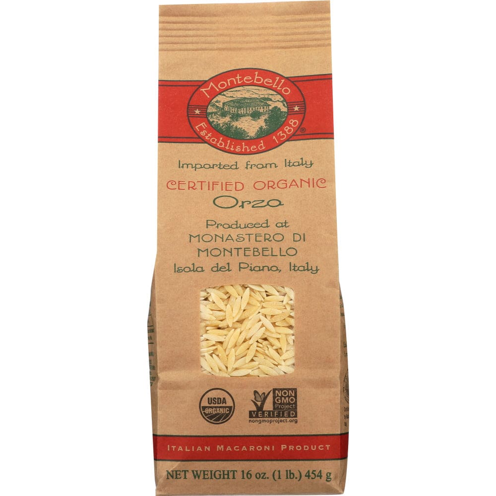 MONTEBELLO: Pasta Orzo Artisan 16 oz (Pack of 5) - Meal Ingredients > Noodles & Pasta - MONTEBELLO