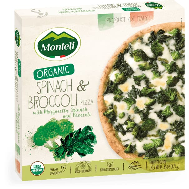 Monteli Pizza Monteli Pizza Spinach Broccoli Pizza, 14.85 oz