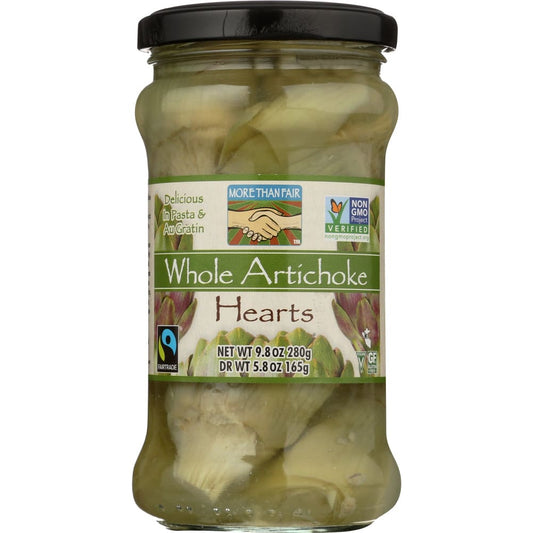 MORE THAN FAIR: Artichoke Hearts Whole 9.8 oz (Pack of 4) - Grocery > Meal Ingredients > Canned Fruits & Vegetables - MORE THAN FAIR