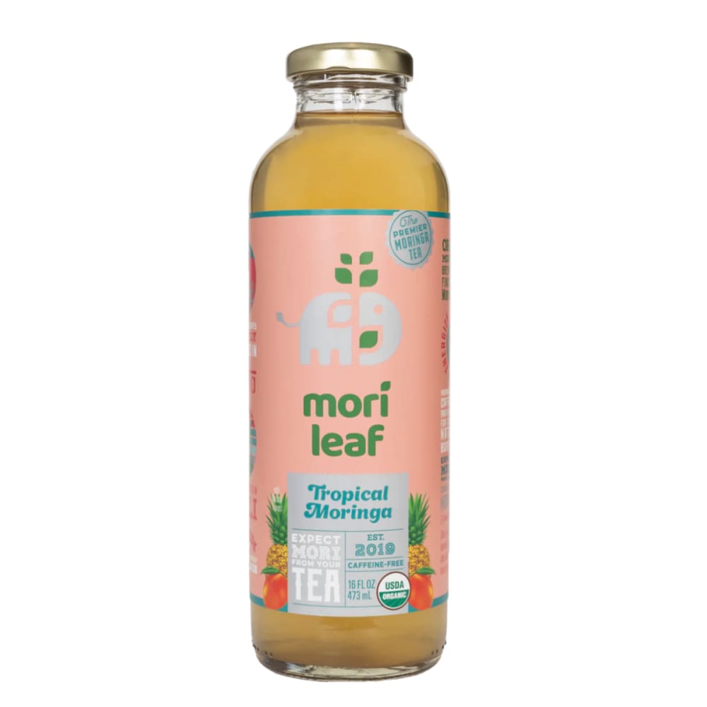 MORI LEAF: Tea Iced Tropical Moringa Org 16 FO (Pack of 5) - Grocery > Beverages > Coffee Tea & Hot Cocoa - MORI LEAF