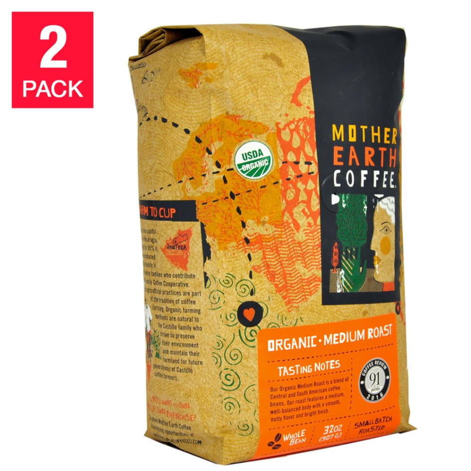 Mother Earth Organic Medium Roast Coffee 2 lb 2-pack - Coffee - Mother Earth Coffee