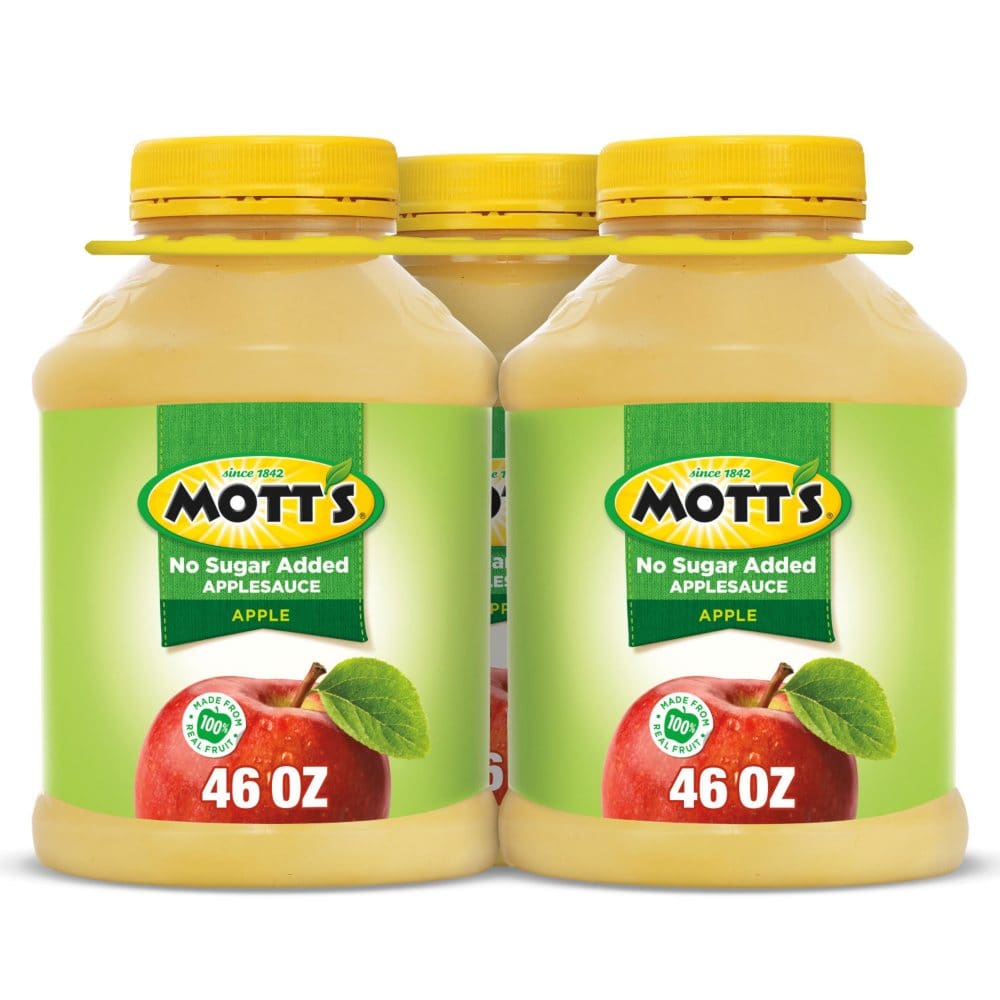 Mott’s No Sugar Added Applesauce (46 oz. jars 3 pk.) - Fruit Cups & Applesauces - Mott’s No