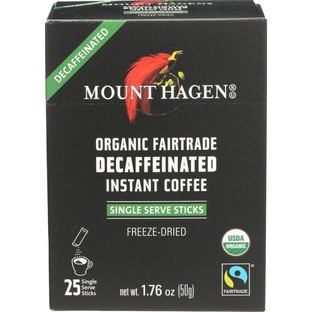 MOUNT HAGEN MOUNT HAGEN Organic Instant Decaffeinated Coffee Single Serve Sticks, 1.76 oz