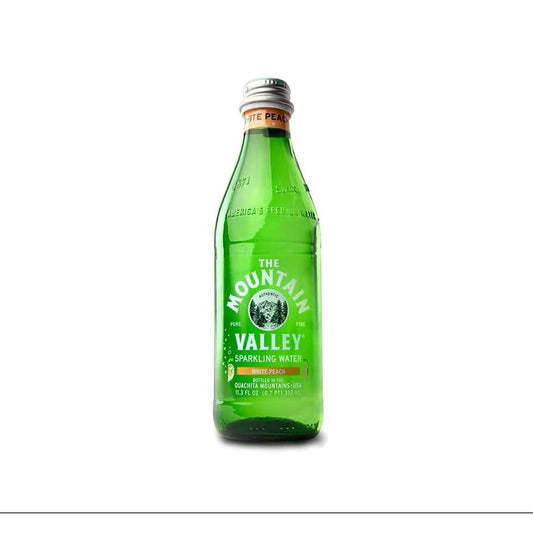 MOUNTAIN VALLEY: White Peach Sparkling Water 11.3 fo (Pack of 6) - Beverages > Water - MOUNTAN VALLEY