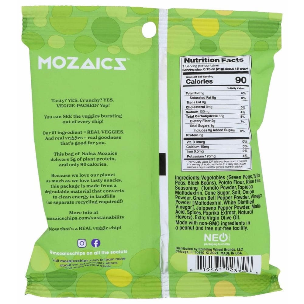 MOZAICS Grocery > Snacks > Chips MOZAICS: Salsa Real Veggie Chips, .75 oz