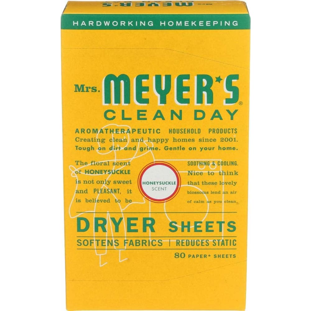 MRS MEYERS CLEAN DAY Mrs Meyers Clean Day Dryer Sheet Honeysuckle, 80 Pc