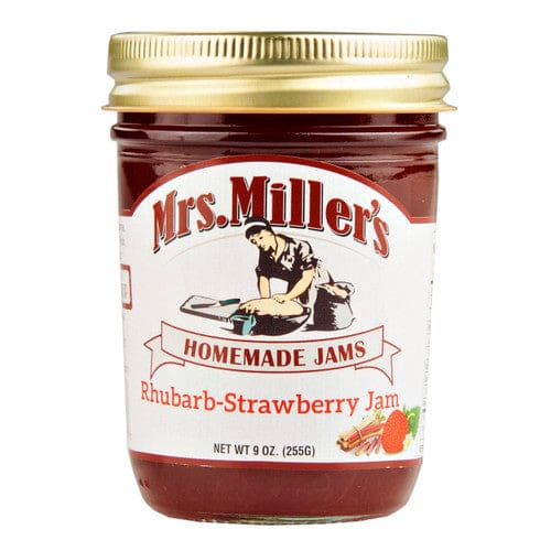 Mrs. Miller’s Rhubarb-Strawberry Jam 9oz (Case of 12) - Misc/Jelly Jams & Spreads - Mrs. Miller’s