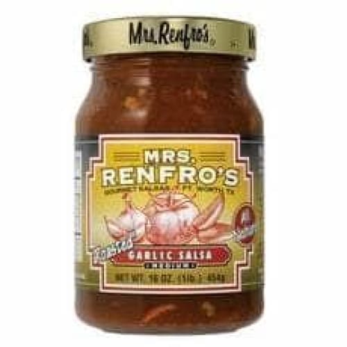 Mrs Renfros Mrs. Renfro's Gourmet Salsa Roasted Garlic Medium, 16 oz